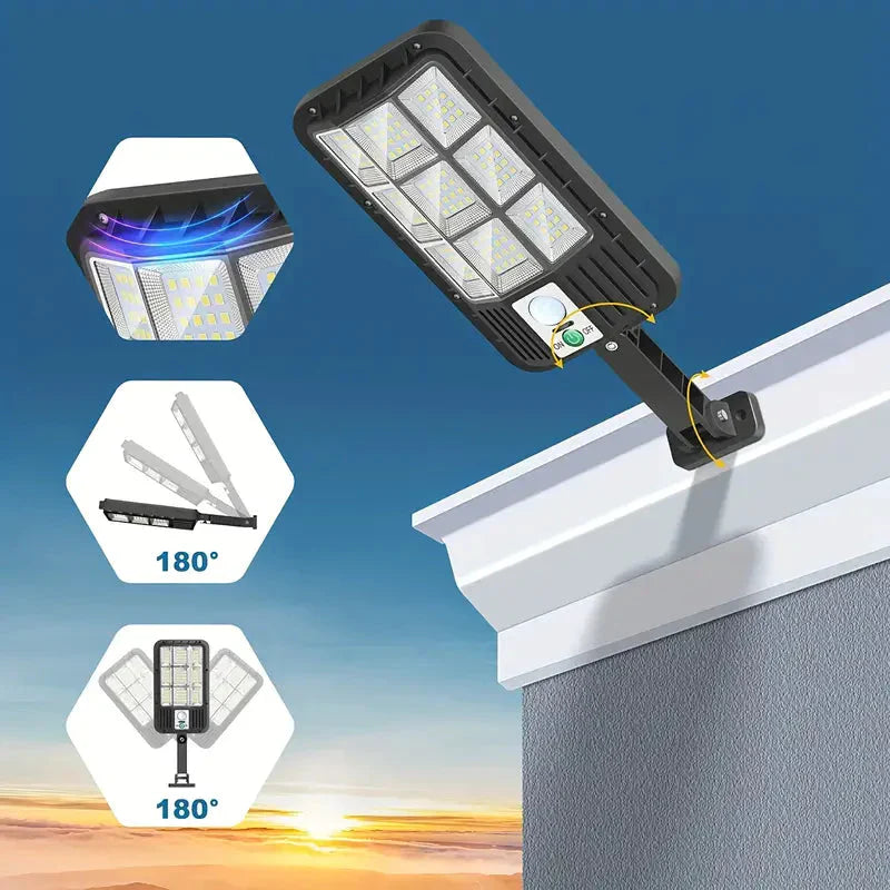 Kraftig Utendørs Solar Flomlys med Bevegelsessensor og 5000 Lumen