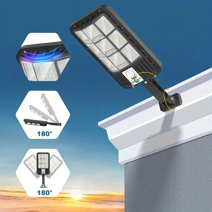 Kraftig Utendørs Solar Flomlys med Bevegelsessensor og 5000 Lumen