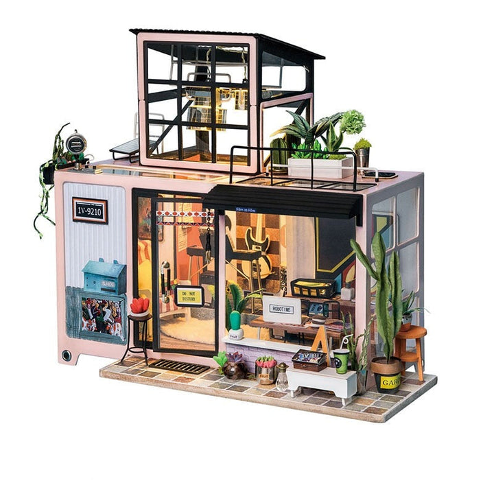 Kreativt DIY Miniatyrhussett i Tre for Hjemmedekor og Hobby