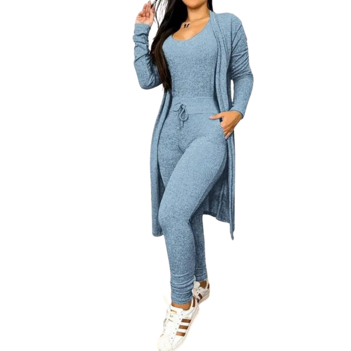 Kvinner Snøring Jumpsuit &amp; Kåpesett – Elegant Todelt Antrekk
