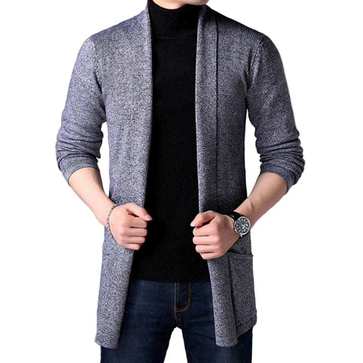 Herre Lang Cardigan – Perfekt for Lagdeling og Stil