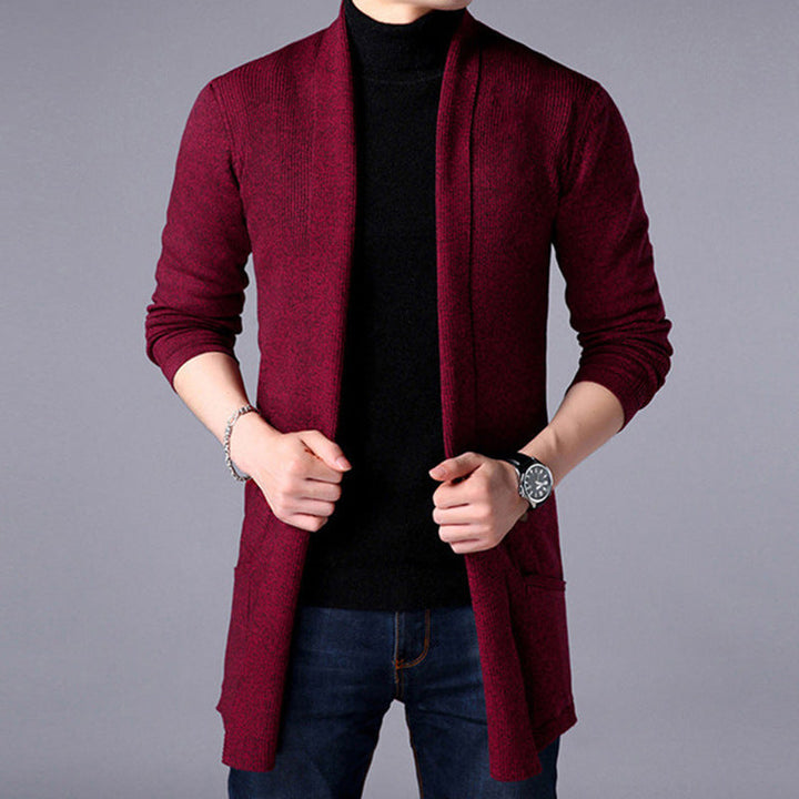Herre Lang Cardigan – Perfekt for Lagdeling og Stil