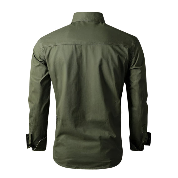 Langermet Militærskjorte for Menn – Robust Stil &amp; Komfort