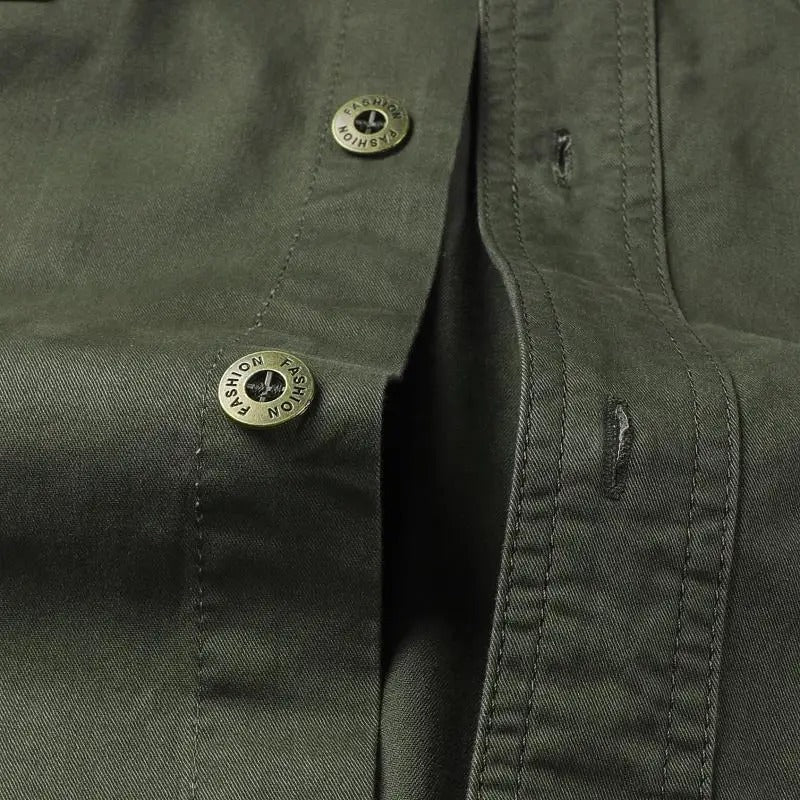 Langermet Militærskjorte for Menn – Robust Stil &amp; Komfort