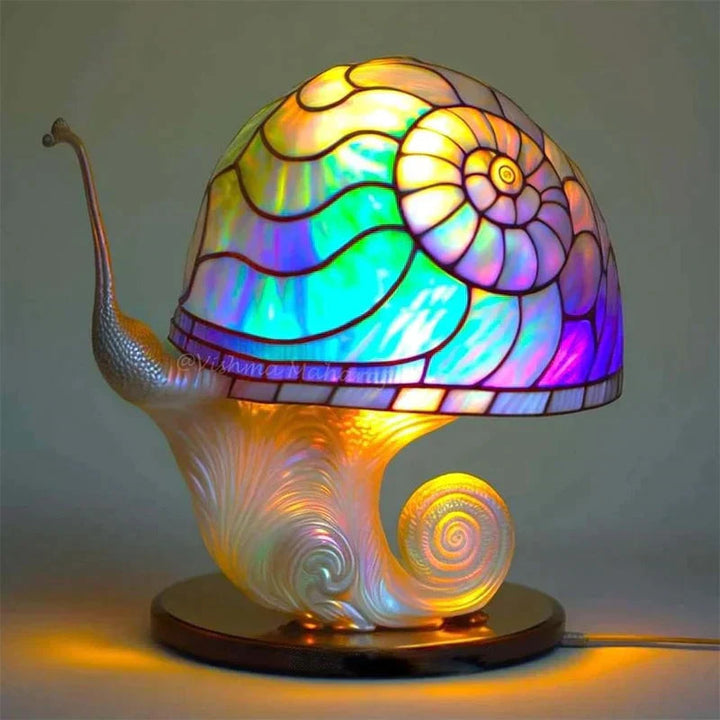 Magisk Bordlampe for Barn – Eventyrlig Glassmaleri Design