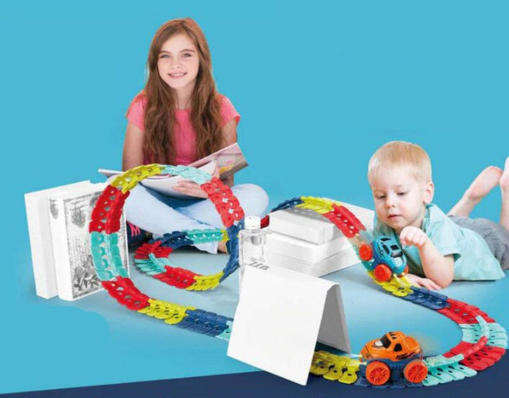 Pedagogisk magnetisk bilbane for barn