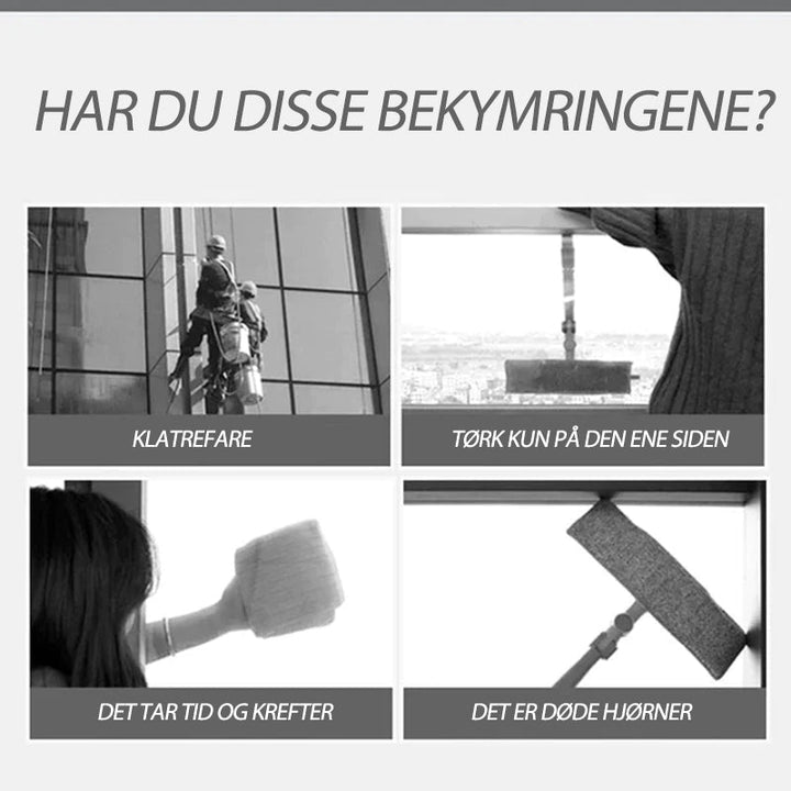 Magnetisk Vindusvasker - Dobbeltsidig Design | Enkel Rengjøring
