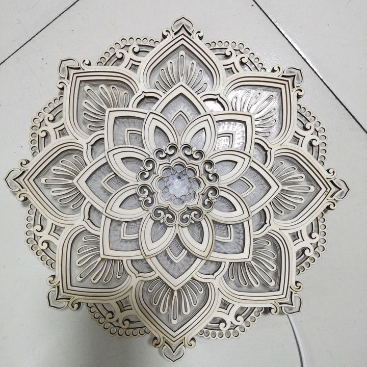 Mandala Yogalampe LED – Stressreduksjon og Stemningslys