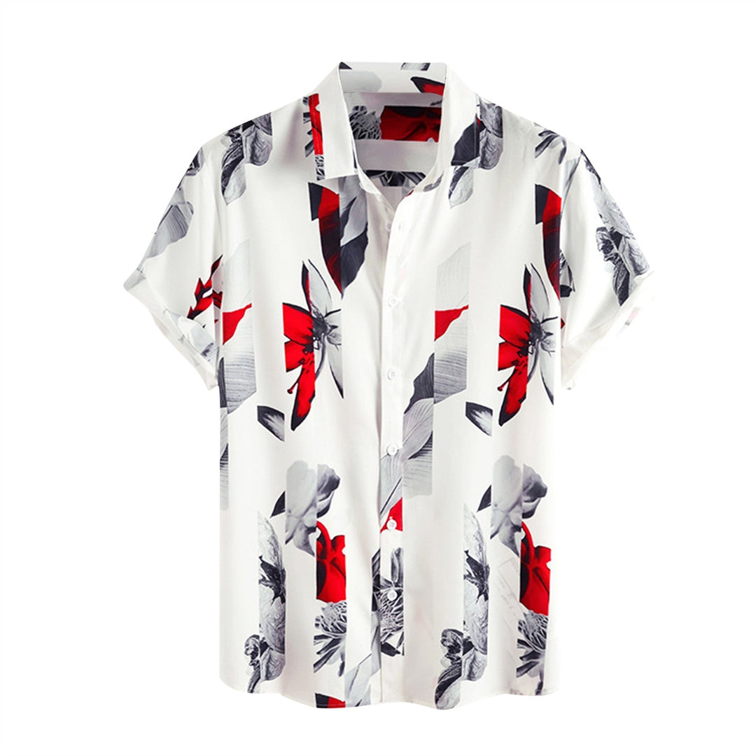 Menns Lett Blomstrete Sommerbluse – Perfekt for Varme Dager