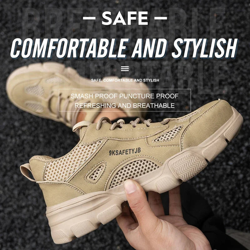 Menns Sikkerhetssko med Ståltå for Utendørs Aktiviteter