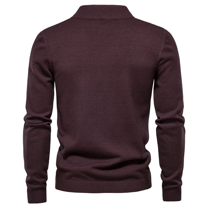 Menns Slim Pullover - Varm O-hals Genser