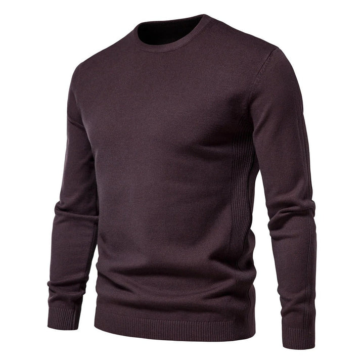 Menns Slim Pullover - Varm O-hals Genser