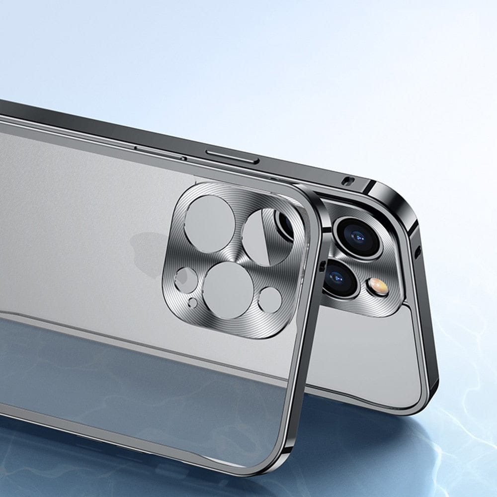 Minimalistisk aluminiumsramme til iPhone med støtbeskyttelse