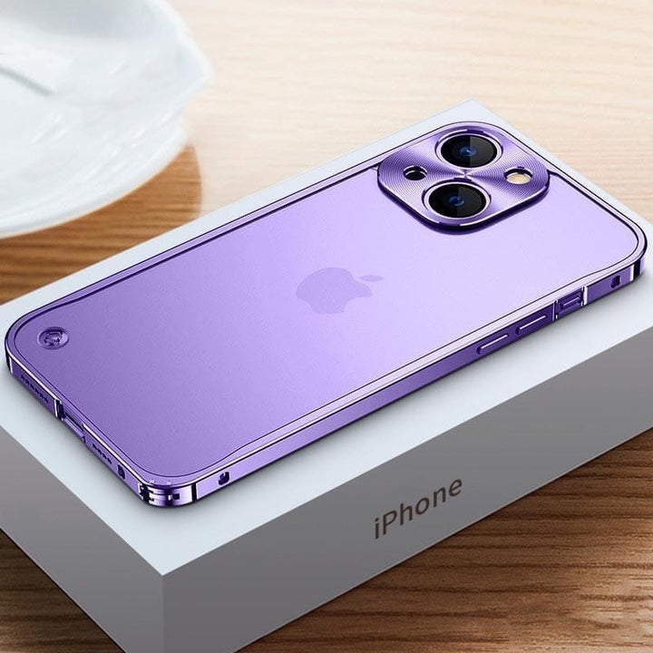 Minimalistisk aluminiumsramme til iPhone med støtbeskyttelse