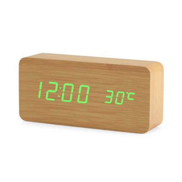 Digital Vekkerklokke med Stemmestyring og LED-Display