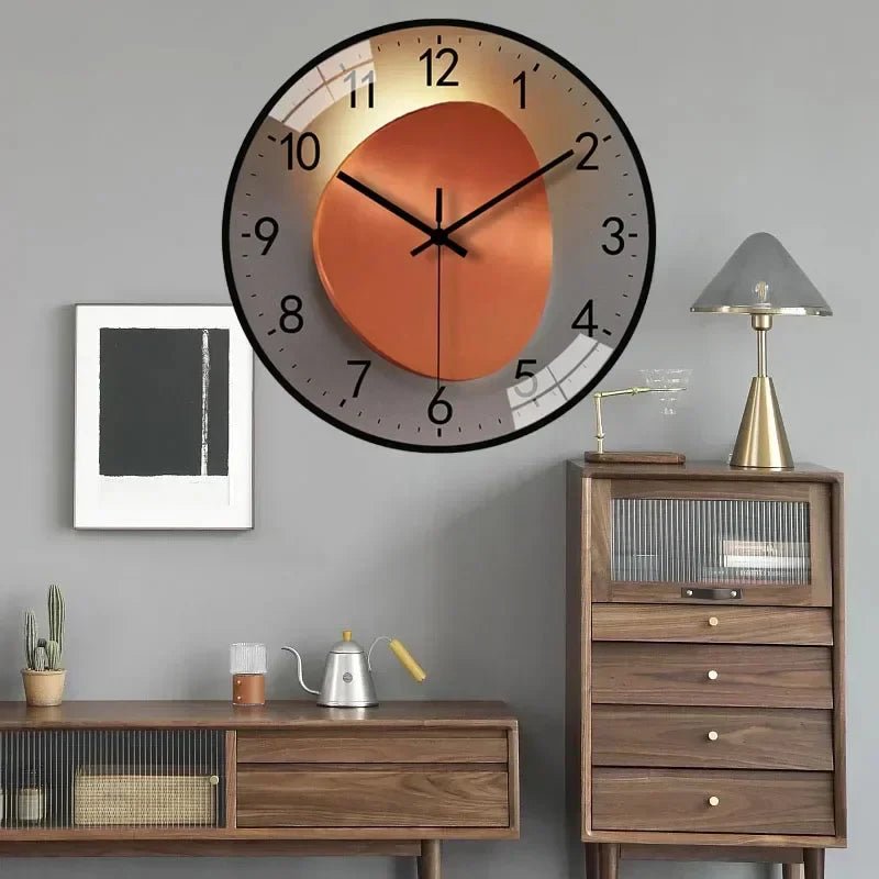 Minimalistisk Stille Veggklokke for Hjem og Kontor