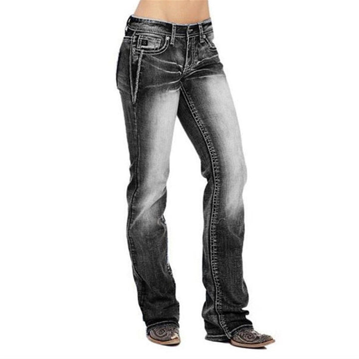 Dame Bootcut Denimjeans med Komfortabel Passform