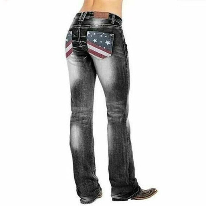 Dame Bootcut Denimjeans med Komfortabel Passform