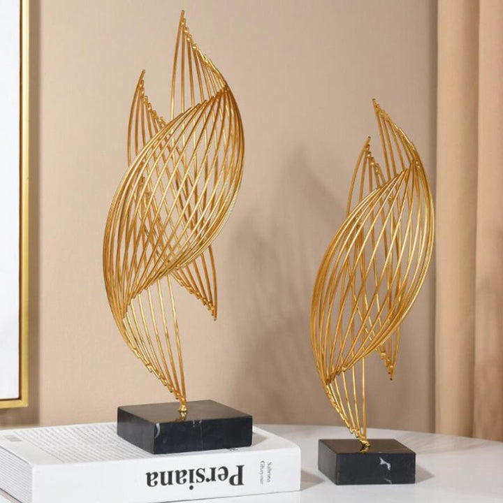 Moderne Bølget Skulptur for Hjem og Kontor