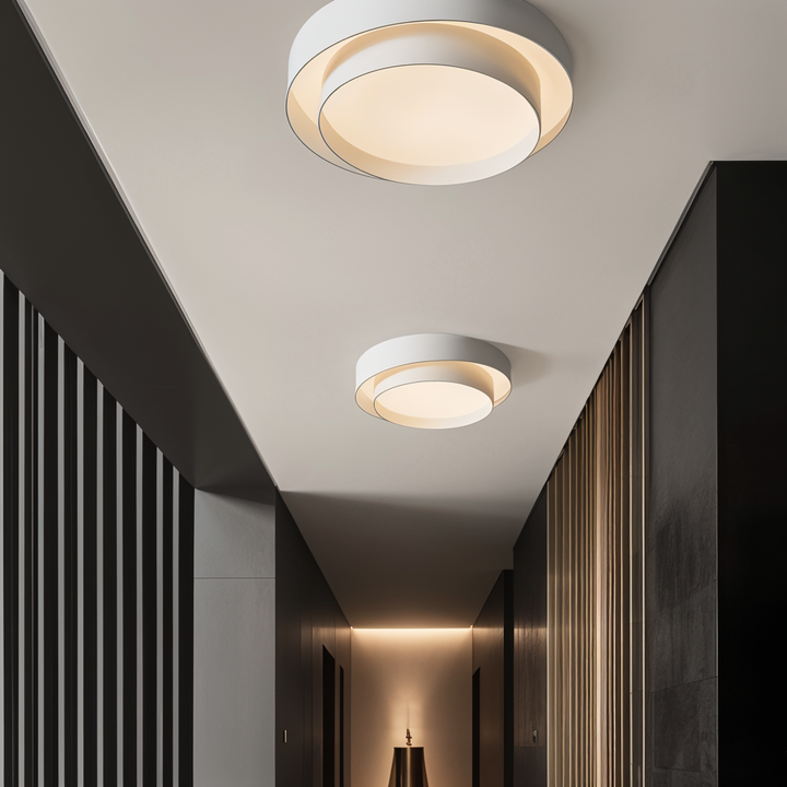 Moderne LED Taklampe med Dobbeltlags Design