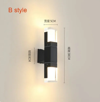 Vegglampe Ute med Bevegelsessensor Moderne Design for Inngangspartier og Hager