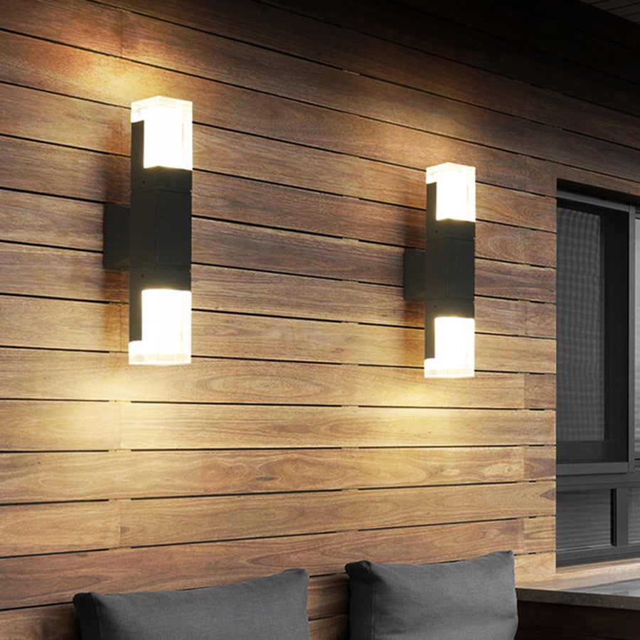 Vegglampe Ute med Bevegelsessensor Moderne Design for Inngangspartier og Hager