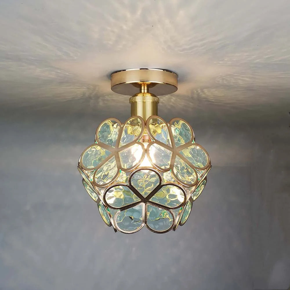 Taklampe i Blomsterdesign for Stue og Gang