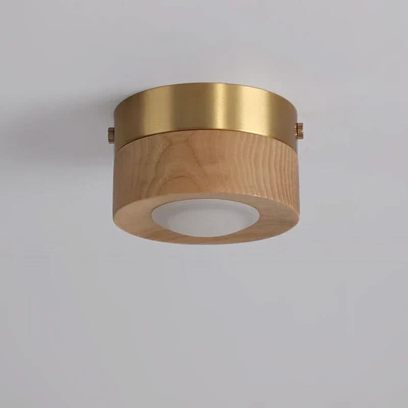 Taklampe med Varm LED &amp; Elegant Valnøtt-Look