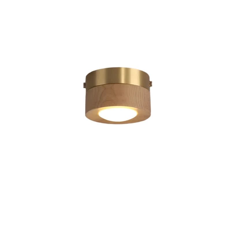 Taklampe med Varm LED &amp; Elegant Valnøtt-Look