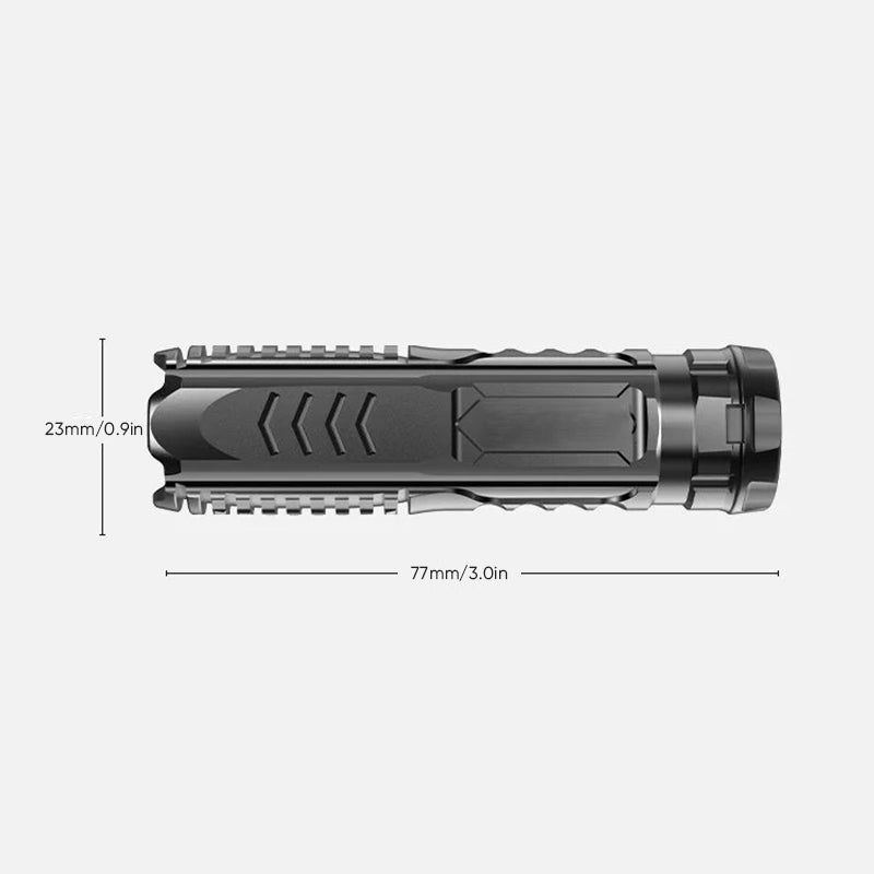 Oppladbar LED Lommelykt - Vanntett | 3 Lysmoduser