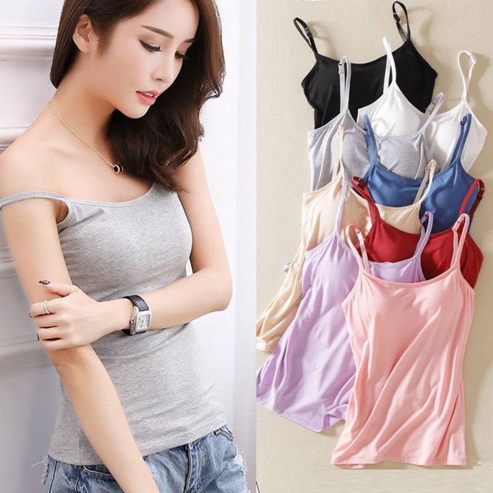Polstret Cami Tank-topp for Kvinner – Komfort og Stil