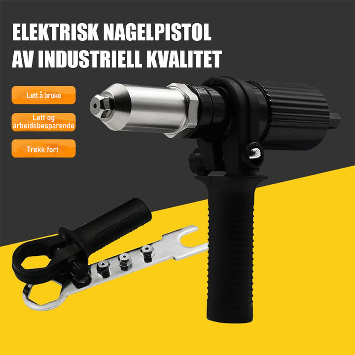 Popnaglersett | Profesjonell Popnagle Adapter | 4 Dyseskruer