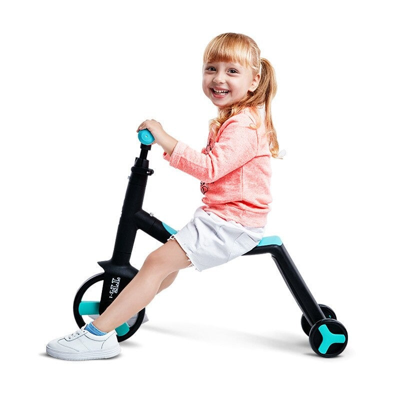 3-i-1 Barnescooter: Balanse-, Trehjulssykkel &amp; Sparkesykkel
