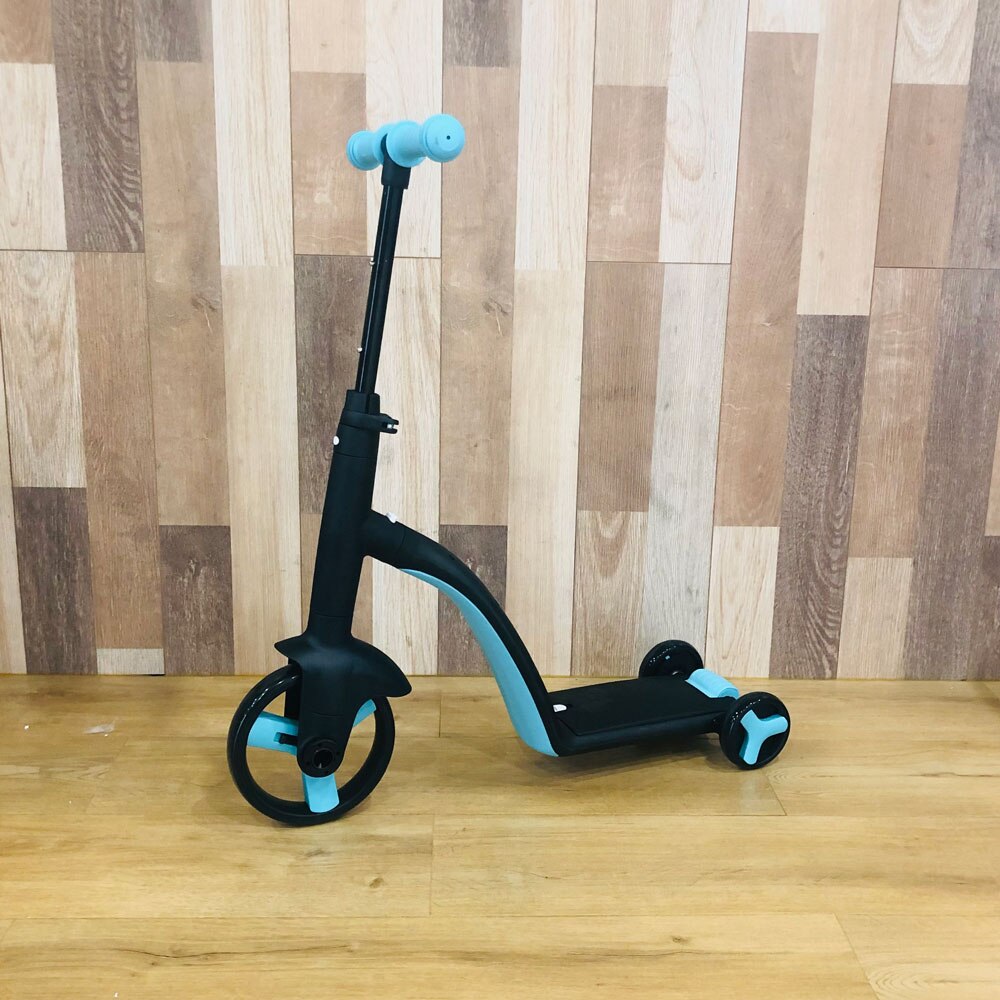 3-i-1 Barnescooter: Balanse-, Trehjulssykkel &amp; Sparkesykkel