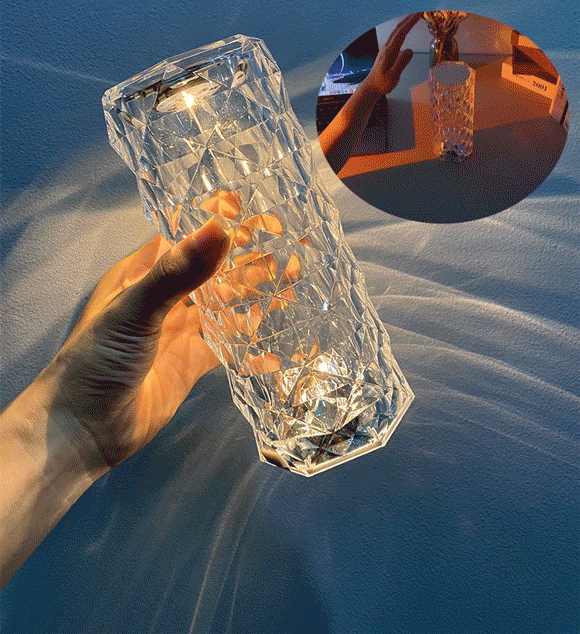 Rose Krystall Projektor Lampe – Magisk Stemningslys for Hjemmet