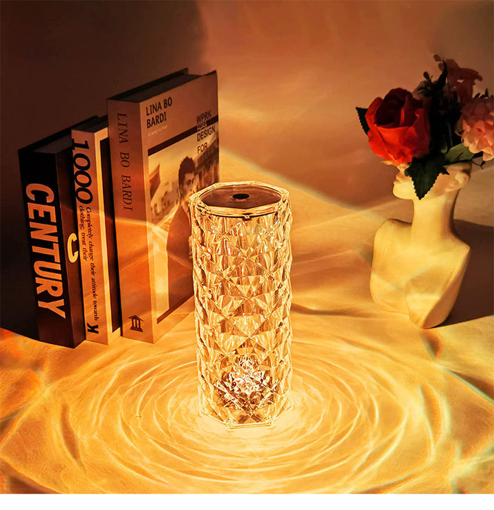 Rose Krystall Projektor Lampe – Magisk Stemningslys for Hjemmet