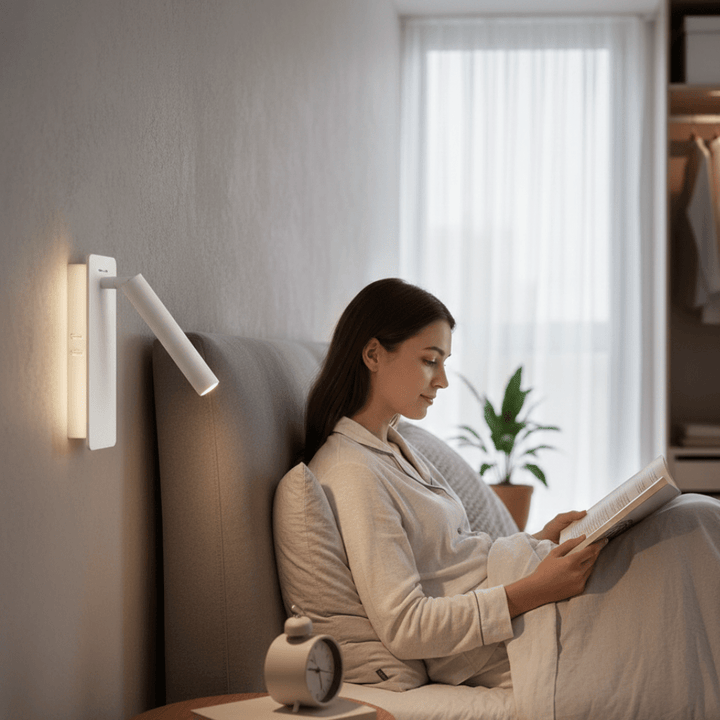 Roterbar LED-lampe for Justerbar Sengebelysning