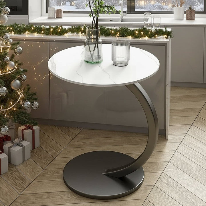 Rundt Sidebord – Moderne Design for Små Rom og Fleksibel Bruk