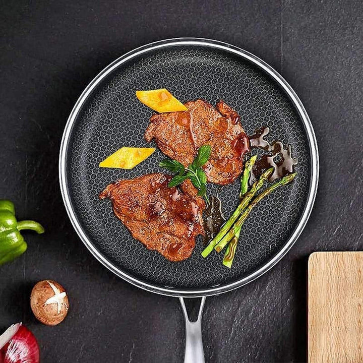 Rustfritt Stål Stekepanne - Non-Stick Pixel Teknologi