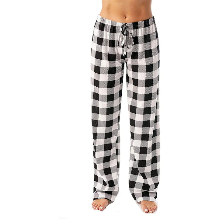 Rutete pyjamasbukser for kvinner – Varm og stilig komfort