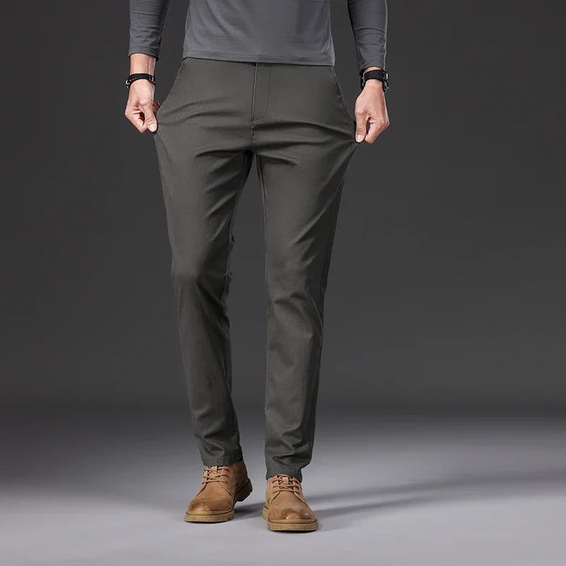 Slim Fit Bukser for Menn med Elastisk Midje