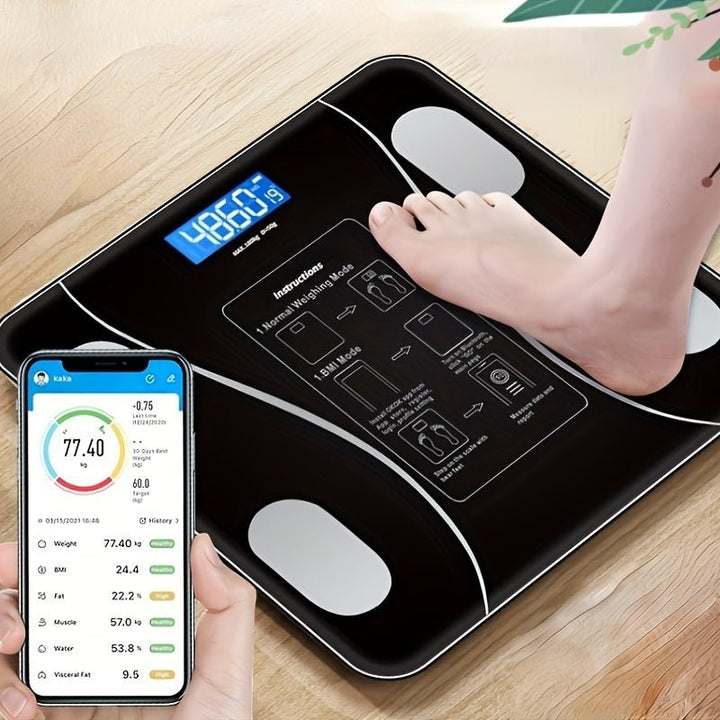 Unisex Smart Vekt med Kroppsanalyse for Nøyaktig Helseoversikt