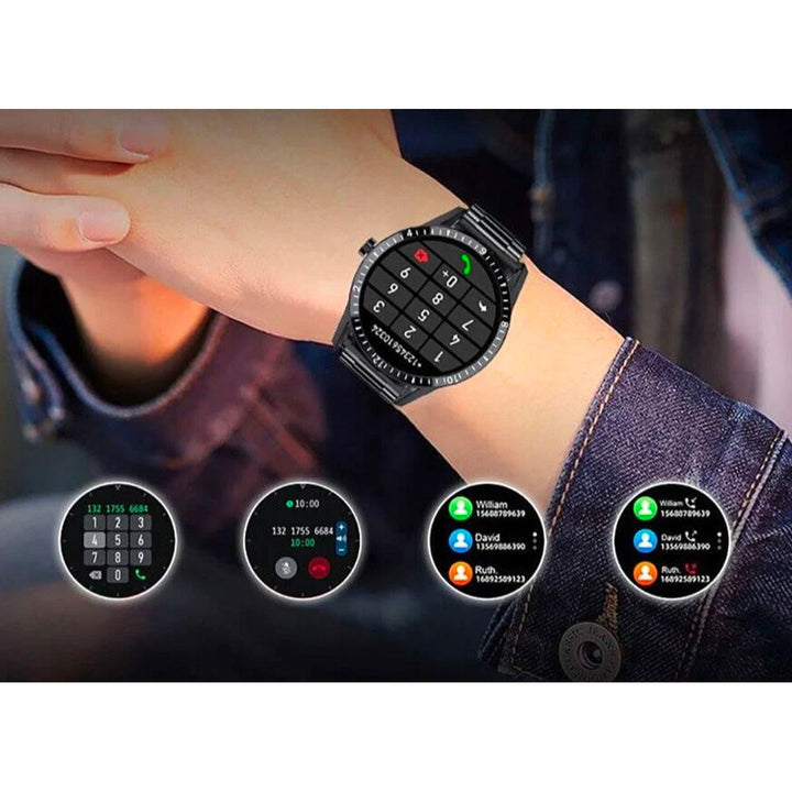 Smartklokke for Menn med Bluetooth og Pulsmåler