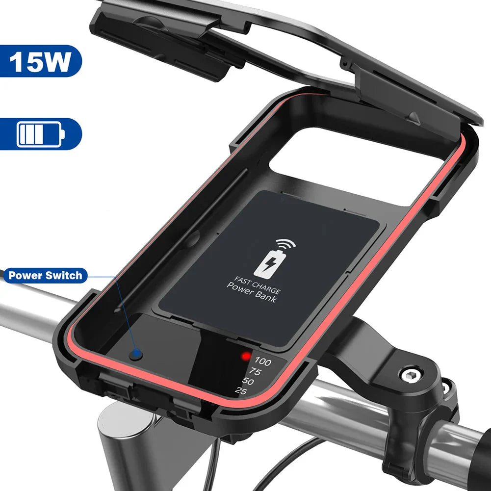 Sykkelholder med USB-lading for smarttelefon