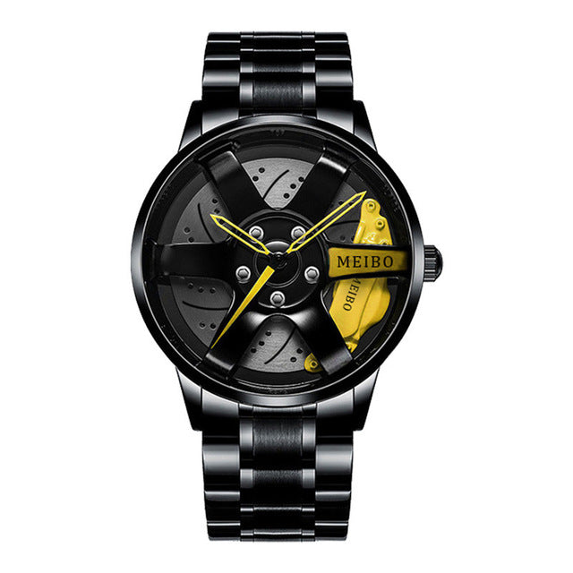 Herrearmbåndsur: Sporty Klokke med Racerbildesign