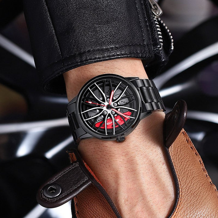 Herrearmbåndsur: Sporty Klokke med Racerbildesign