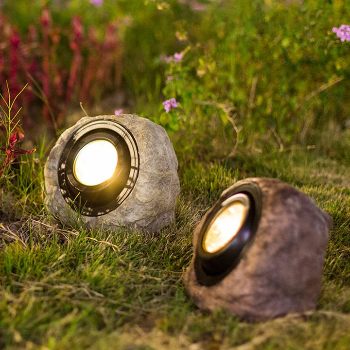 RockyLight - Solcelledrevet LED-Lys | Steinformet Utelys
