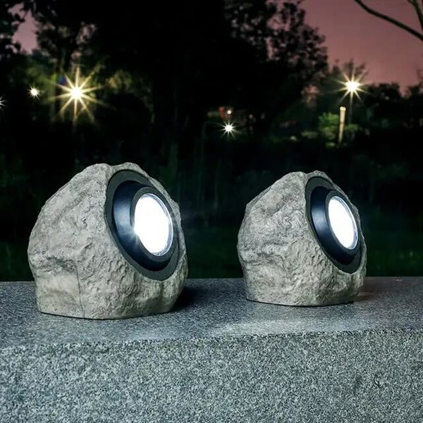 RockyLight - Solcelledrevet LED-Lys | Steinformet Utelys