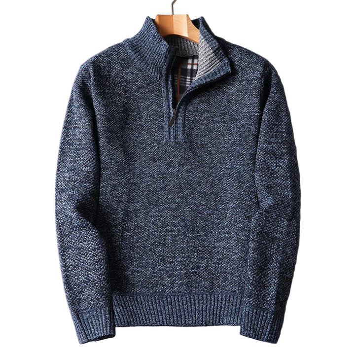 Herre Genser Half Zip Høy Nakke med Glidelås