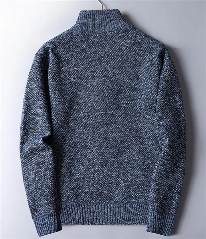 Herre Genser Half Zip Høy Nakke med Glidelås